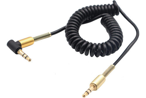 Cable De Audio Modelo Jack 3.5 Tipo Resorte 1.5 M En Ángulo 0