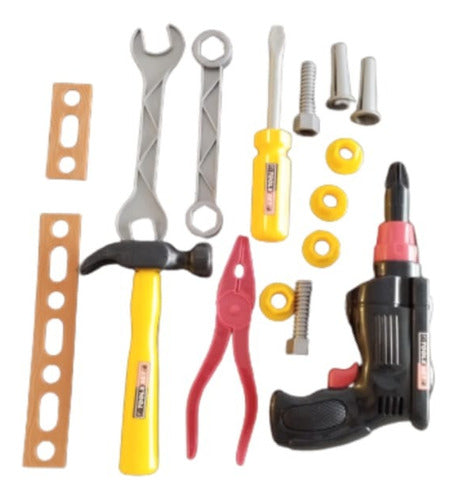 Children's Tools Set Drill Hammer Pliers 16 Pieces 0