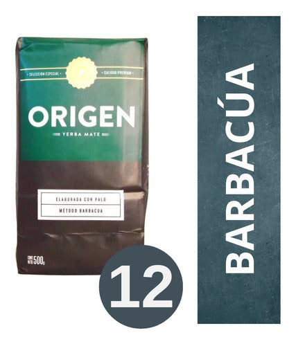 Origen Yerba Mate Barbacúa 12 X 500 Gr - Con Palo 0