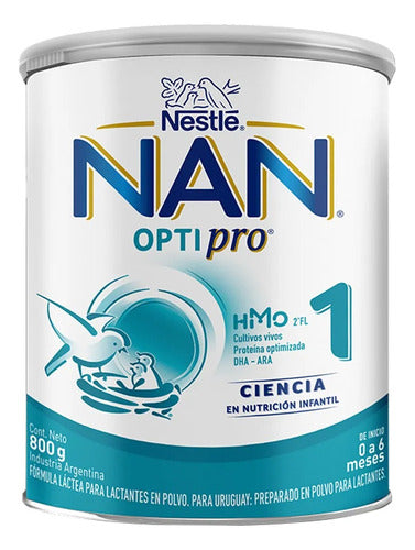 2-Pack Nan Optipro 1 Infant Formula 800g for 0-6 Months - Can 0