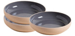 Lesini Store Juego De Vajilla Plato Hondo Bowl Cerámica 3 Piezas Gris 1