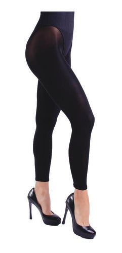 Mora Media Legging Lycra Ultraopaca Tiro Medio Gruesa Mora 1147 1