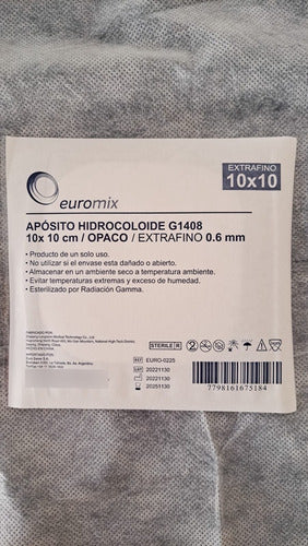 Aposito Parche Hidrocoloide 10x10 Euromix Xtrafino Opaco 10u 1