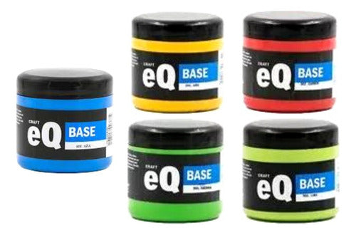 Pack of 4 EQ Arte 200cc Acrylic Paint Base in Various Colors 0