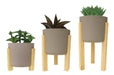 Mini Succulent Cactus Planters N8 Nordic Set of 3 10