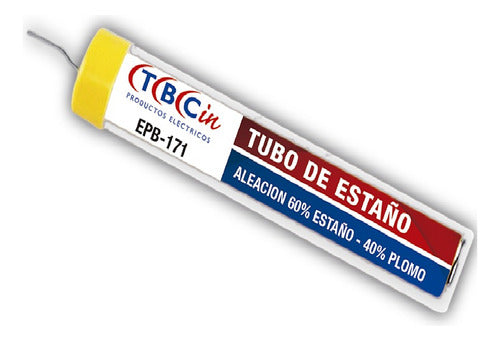 TBCin Estaño 1 Mm 60/40 Rollo Tubo 17gr 3 Metros 0