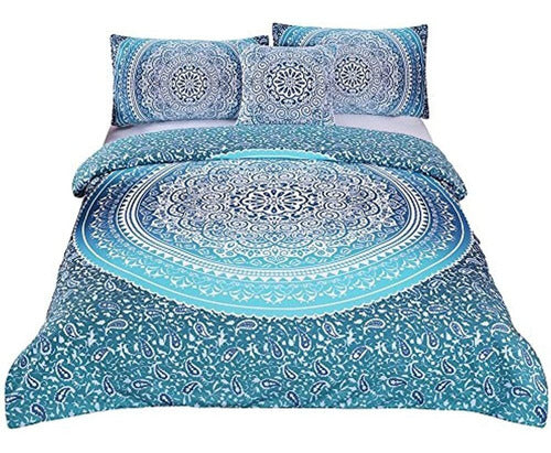 Sleepwish Twin Boho Ropa De Cama Mandala Juego De Cama Turqu 0