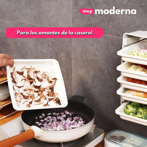 Set Bandejas Auxiliares Cocina Estanteria Organizador Muymo® 4