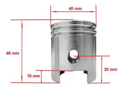 Cylinder-Piston Kit 48cc Bicimoto and Cover (Read Carefully) 5