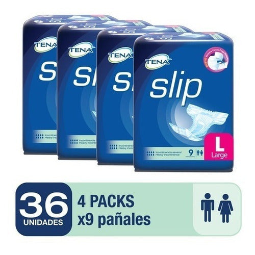 Tena Slip Anatomical Elastic Adult Diapers Large X 36 Units 0