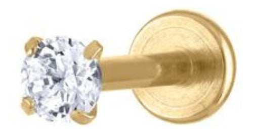 24k Gold Plated White Cubic Zirconia Huggie Earrings 2