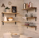 Richer House Rustic Wooden Wall Floating Shelves Set for Bathroom 4