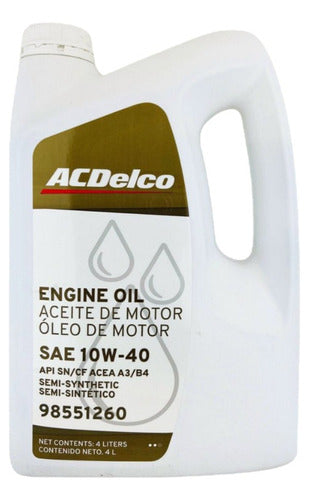 Acdelco Kit 2 Filters GM + Oil Chevrolet Corsa 1998 1999 2000 1