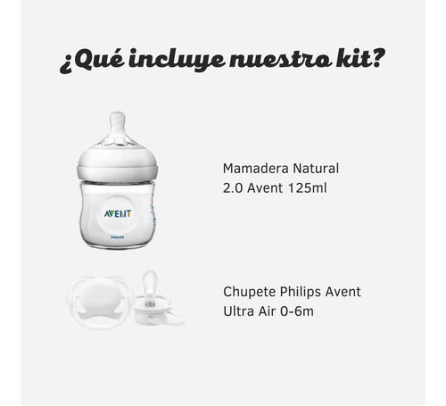 Philips Avent Natural Baby Bottle 125ml + Anatomic Pacifier Unisex Newborn Set 1