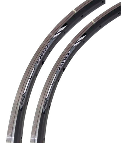 Fast R.700 Bicycle Rim Pair 36 Holes V/Brake 0