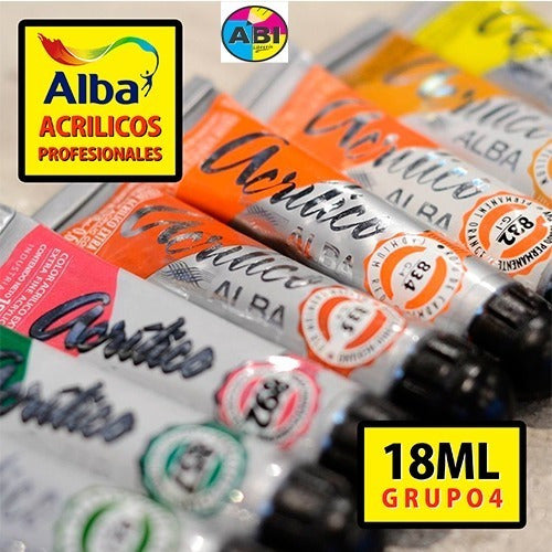 Acrilico Profesional Alba, Grupo 4 X 18 Ml 0