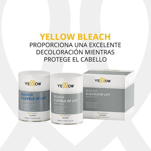 Yellow Bleach Hair Lightening Powder 7 Tones 500g 3