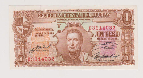 Billete Uruguay 1$ Año 1939 Sin Circular 0