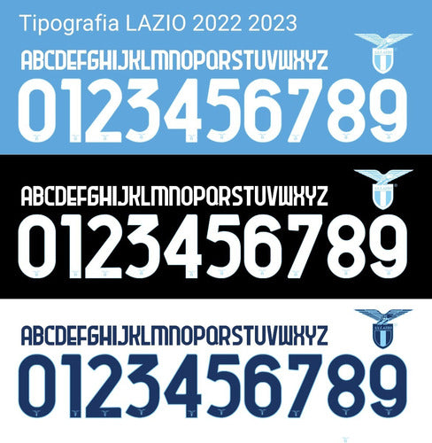 Tipografía Ss Lazio 2022/2023 Y Editable Numeros 0