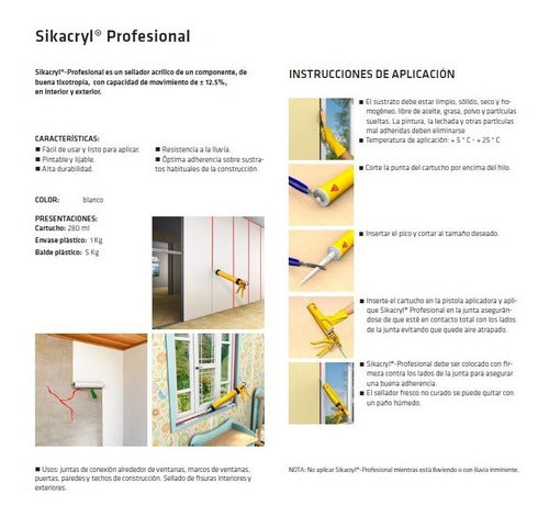 Professional Sikacryl Acrylic Crack Sealer Sika 1 Kg 1