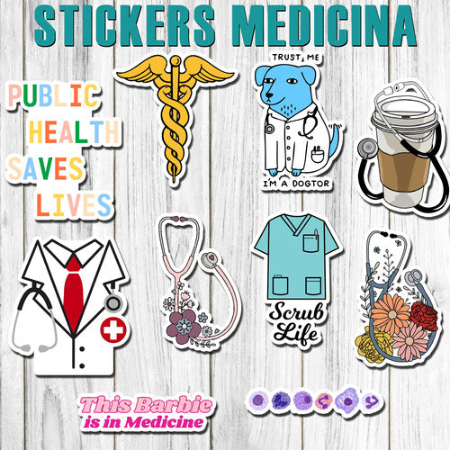 Stickers Medicina 15 Unidades 1