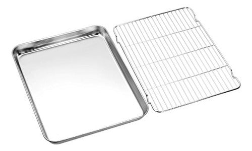 Zacfton Baking and Grilling Trays - Cookie Sheet with Cooling Rack 1