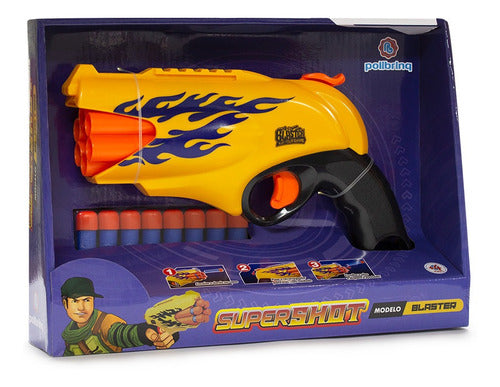 Pistola Lança Dardo Tipo Nerf Supershot Blaster Polibrinq 2