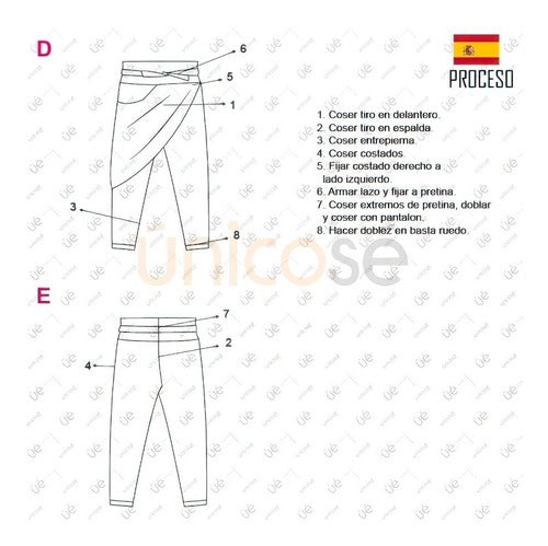 Moldes Unicose Pantalon Cruzado Mujer 2112 1