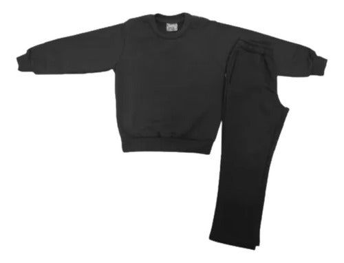 Classic Black Jogging Set: Hoodie and Pants 0