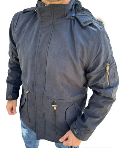 Imported Sherpa-Lined Parka Overcoat Jacket with Detachable Hood 3