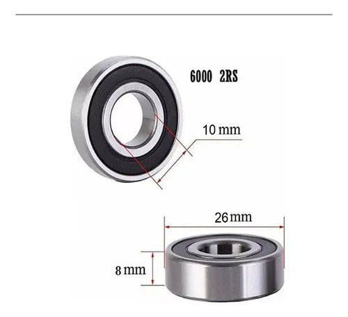 Ruleman 6000-2rsh/c3 Rodamientos Skf Bearing 1