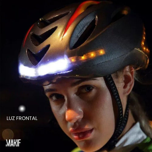 Cycling Helmet with LED Lights, Ventilation, and Adjustable Fit for Road Cycling 4