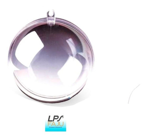 Transparent Interlocking Spheres 8cm x 15 1