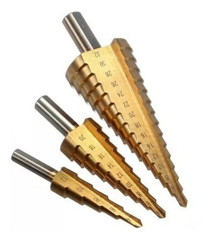 Guiller Titanium Stepped Drill Bit Set X 3pcs 0