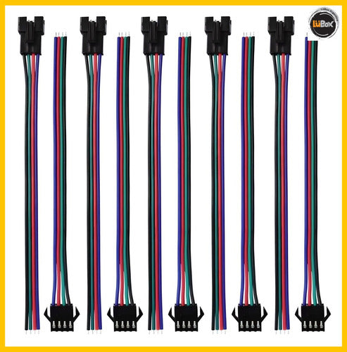 RGB LED Strip Connector Male/Female JST 4 Pins Per Set 3