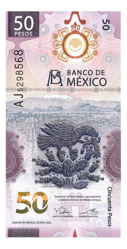 Genérica México Billete De Polímero De 50 Pesos 2022 - Pick 133 - Unc 0