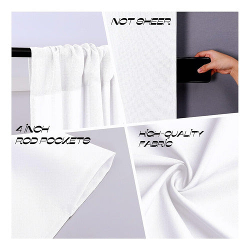 Joydeco White Backdrop, 152cm X 305cm, Wrinkle-Free Polyester 5