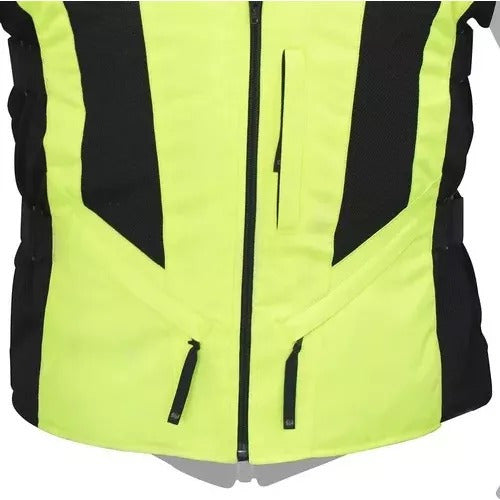 Reflective Yellow Fluorescent Samurai Tokyo Motorbike Vest 1