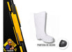 OMBUM HIGH SHAFT WHITE BOOT WITH STEEL TOE REFRIGERATOR SIZE 38 1