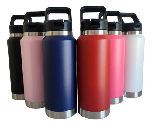 Stainless Sports Bottle 1200ML With Spout 0