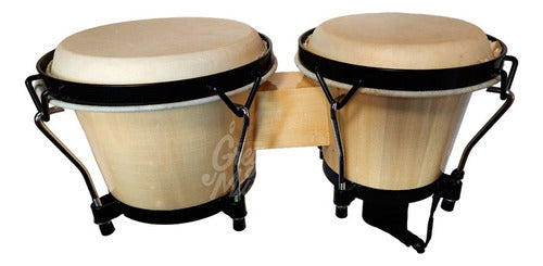 Star Maker Bongo Percussion Natural Wood Color Bg1 Tuning Key 0