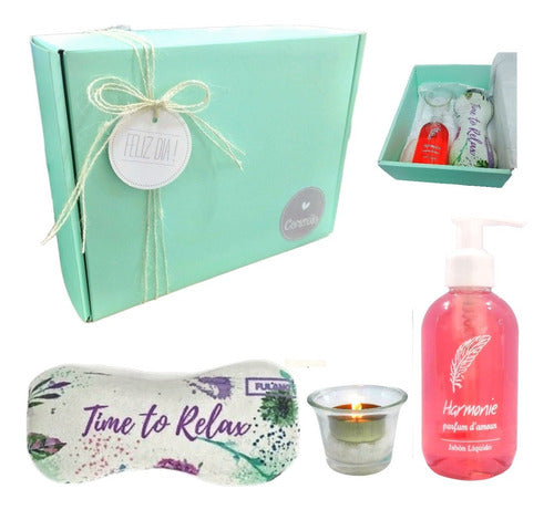 Relax and Unwind with Our Luxurious Rose Aroma Gift Box Set - Kit Aroma Caja Regalo Box Rosas Set Relax Spa N64 Feliz Día
