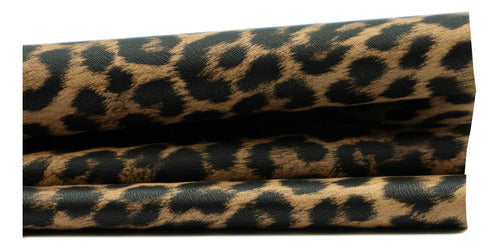 Saxs PU Leopard Print Faux Leather Fabric 5m x 1.4m 0