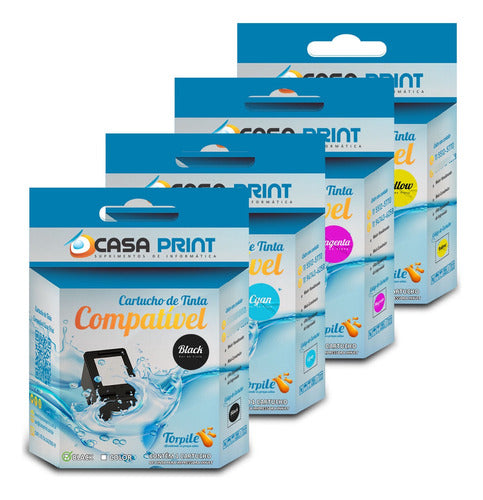 Kit 4 Cartuchos Compatível Com Hp 564xl Cmyk B8550 C6350 564 0