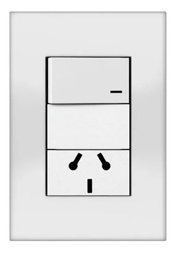 Jeluz Platinum Complete Light Switch and Socket Combo in White 0