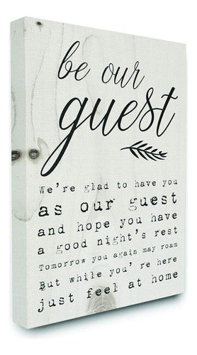 Stupell Industries Be Our Guest Poem Cursive Canvas Wall Art 0