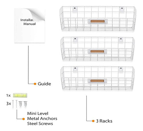 BSJYMJIAJU Wall Mounted Kitchen Pantry Organizer Storage 3