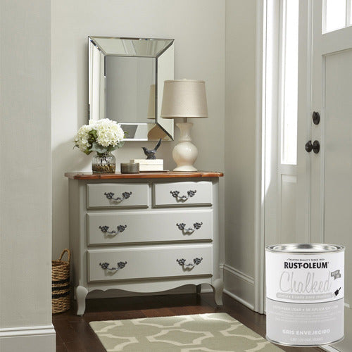 Rust-Oleum Chalked Vintage Effect Paint Gray Distressed Chalk 1