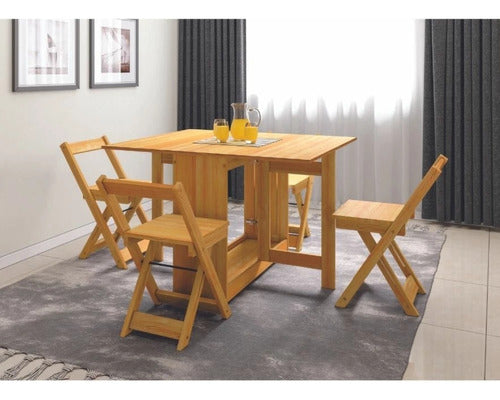 Rustico Hogar Breakfast Set Table and 4 Chairs Solid Wood 2