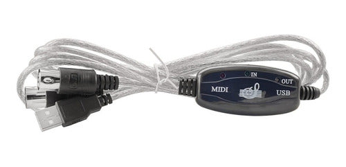 Venetian MIDI USB Interface Cable for Keyboards, Pianos & Drums - 2m 0